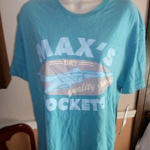 MAX'S Dry Goods T-Shirt Sz L Blue